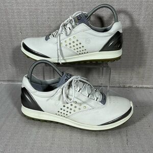 ECCO Women's Biom Hybrid White/Buffed Silver Golf Shoe Size 5/EU 36